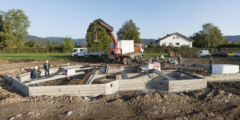 chantier de maison individuelle - les fondations