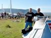 Des artisans du bâtiment manifestent au viaduc de Millau