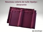 Koramic dévoile Amarante, un nouveau coloris rouge intense pour le modèle de tuile Opalys