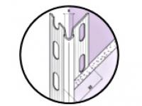 Protège angle PVC perforé renforcé, angle vif