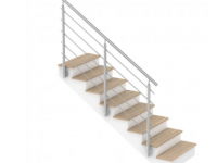 Garde-corps escalier extérieur inox à barres