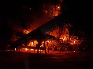 Granulats : un site détruit par les flammes, la piste criminelle privilégiée