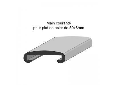 MAIN COURANTE EN PVC RIGIDE 50 mm
