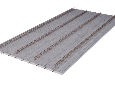 Prédalle en béton armé et béton précontraint