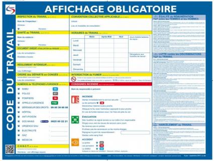 Simplification dans les obligations d’affichage