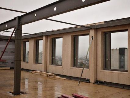 A Paris, un programme de bureaux R+7 en bois acier