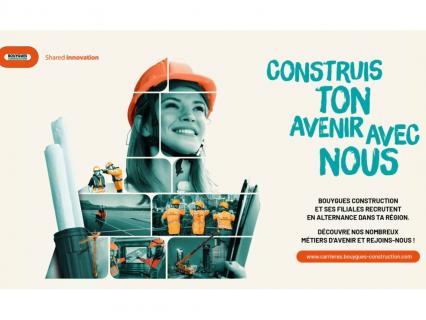 Bouygues Construction souhaite recruter 1000 nouveaux alternants en France cette année