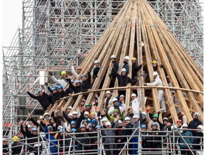 Notre-Dame: la restauration de la charpente du choeur est finie