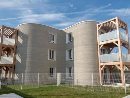 Impression 3D : le premier immeuble béton construit sur site en France sort de terre