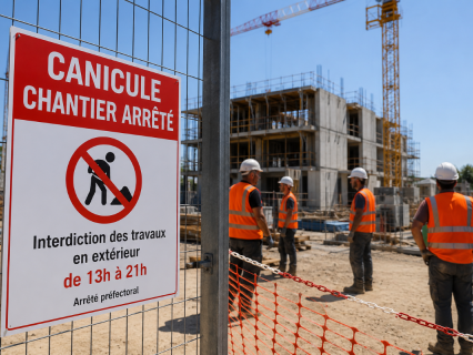 Canicule : les chantiers contraints de s'arrêter l'après-midi dans plusieurs départements