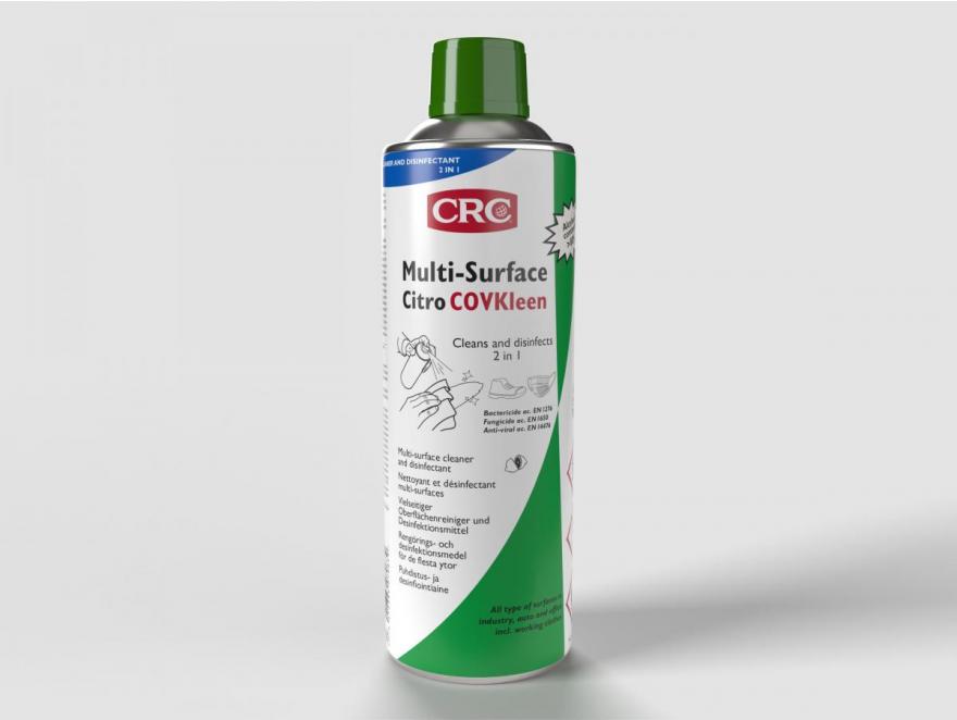 CRC Industries lance un spray nettoyant désinfectant virucide sans rinçage ni essuyage