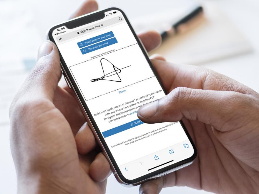 Signez électroniquement, digitalisez vos formulaires pour les saisir avec Transforms.fr