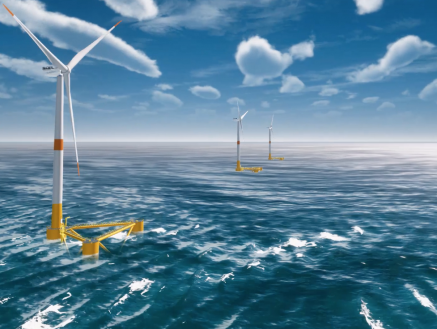 Trois éoliennes flottantes installées en Méditerranée fin 2023