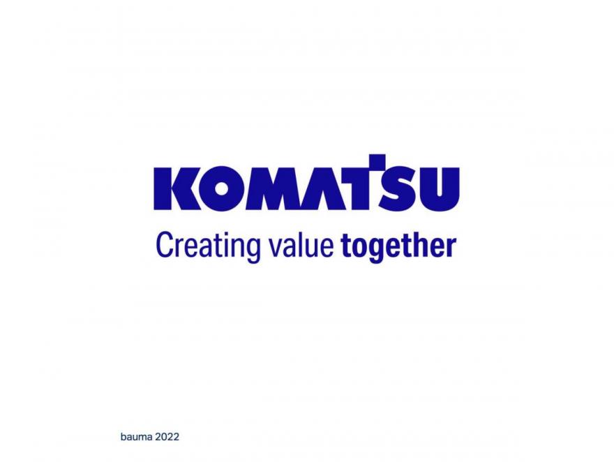 Komatsu Europe vous attend au salon Bauma 2022