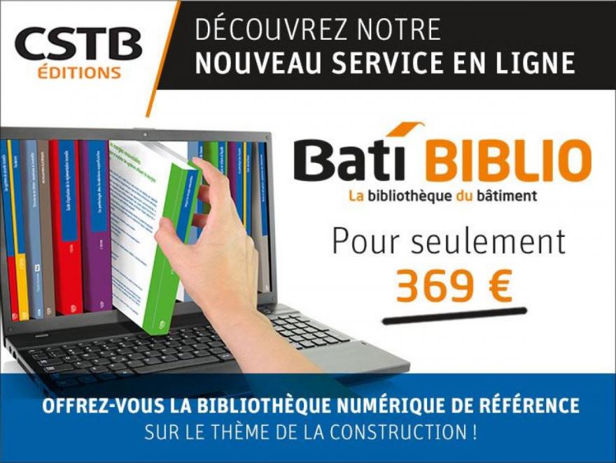Bati BIBLIO | Nouveau service en ligne CSTB Éditions