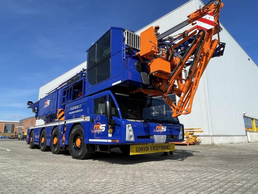 MS Levage prend le virage de la décarbonation avec sa grue à tour mobile électrique