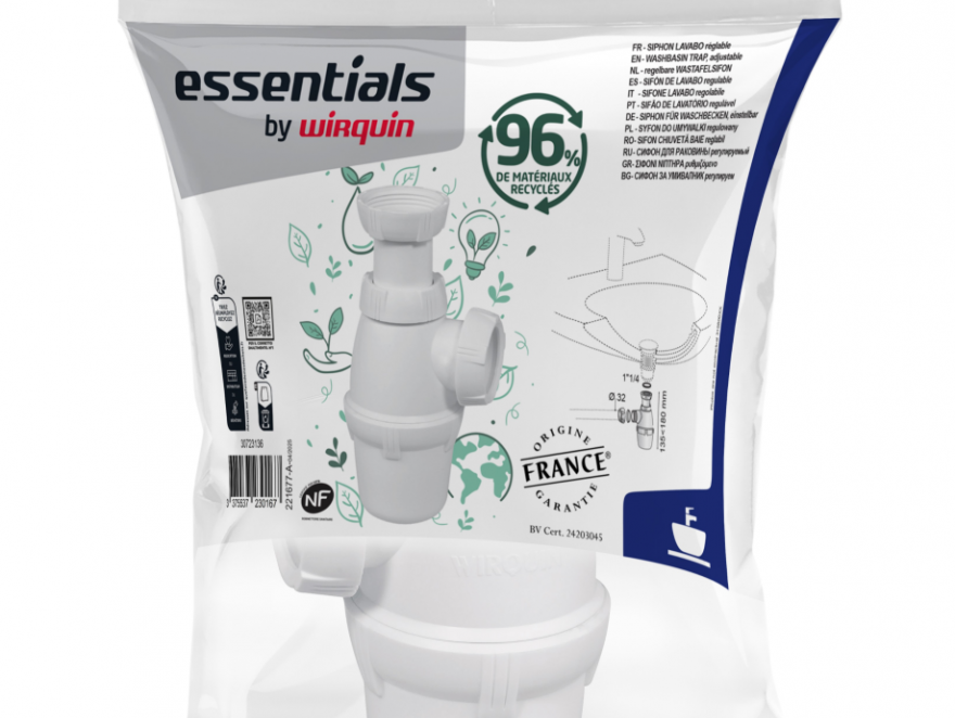Wirquin lance le tout premier siphon blanc à base de matière recyclée