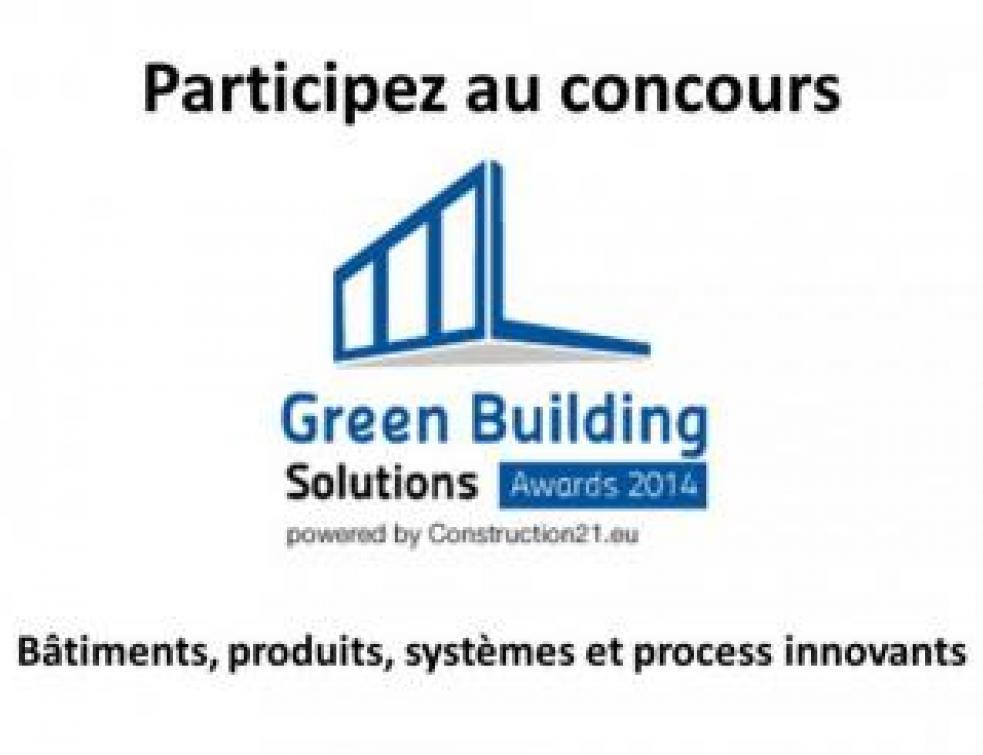 Appel à concours pour les Green Building Solutions Awards