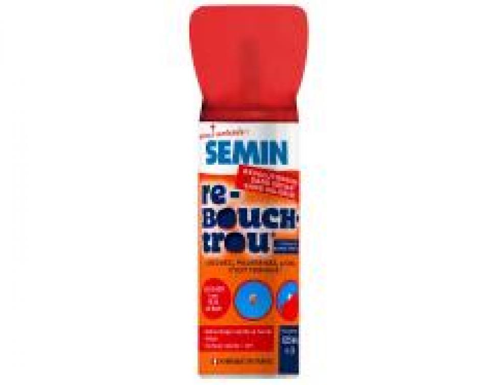 SEMIN vous présnete son nouveau produit RE-BOUCH-TROU, enduit de rebouchage en bombe