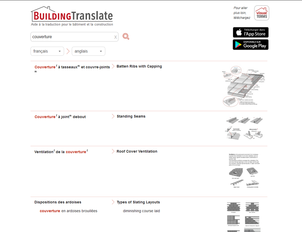 Un site de traduction gratuit dédié au bâtiment et à la construction