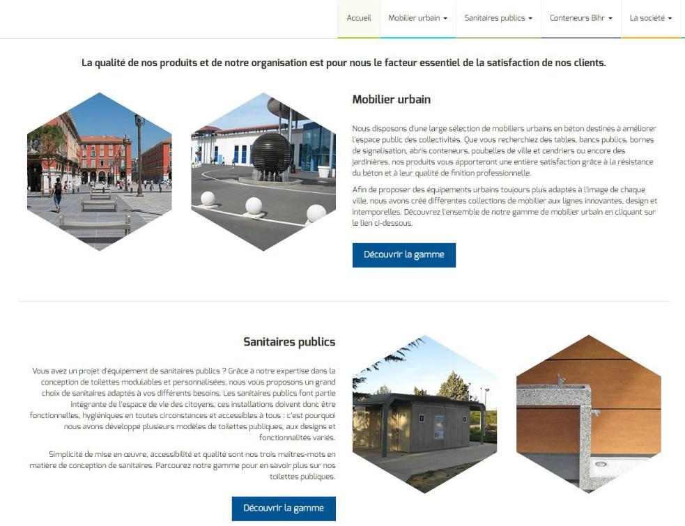 Nouveau site pour le spécialiste du mobilier urbain béton FRANCIOLI