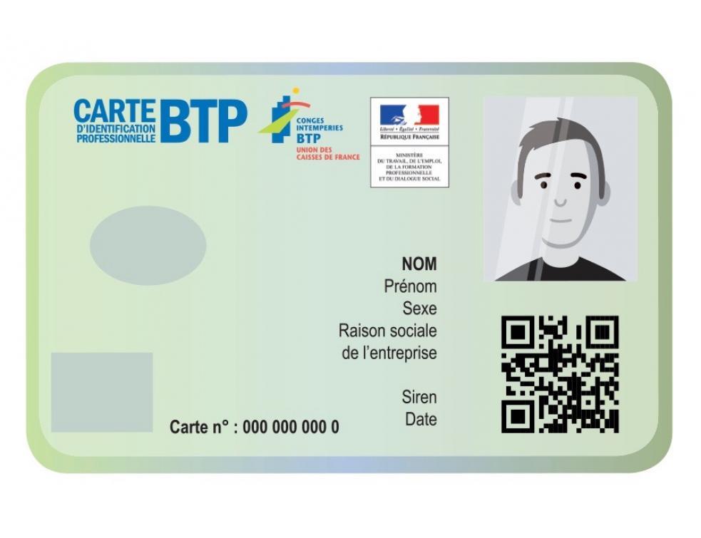 Près de 1,3 million de cartes d'identification professionnelle du BTP délivrées