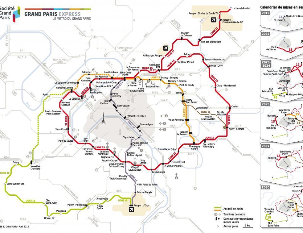 Métro du Grand Paris : un italien et deux français signent de nouveaux contrats