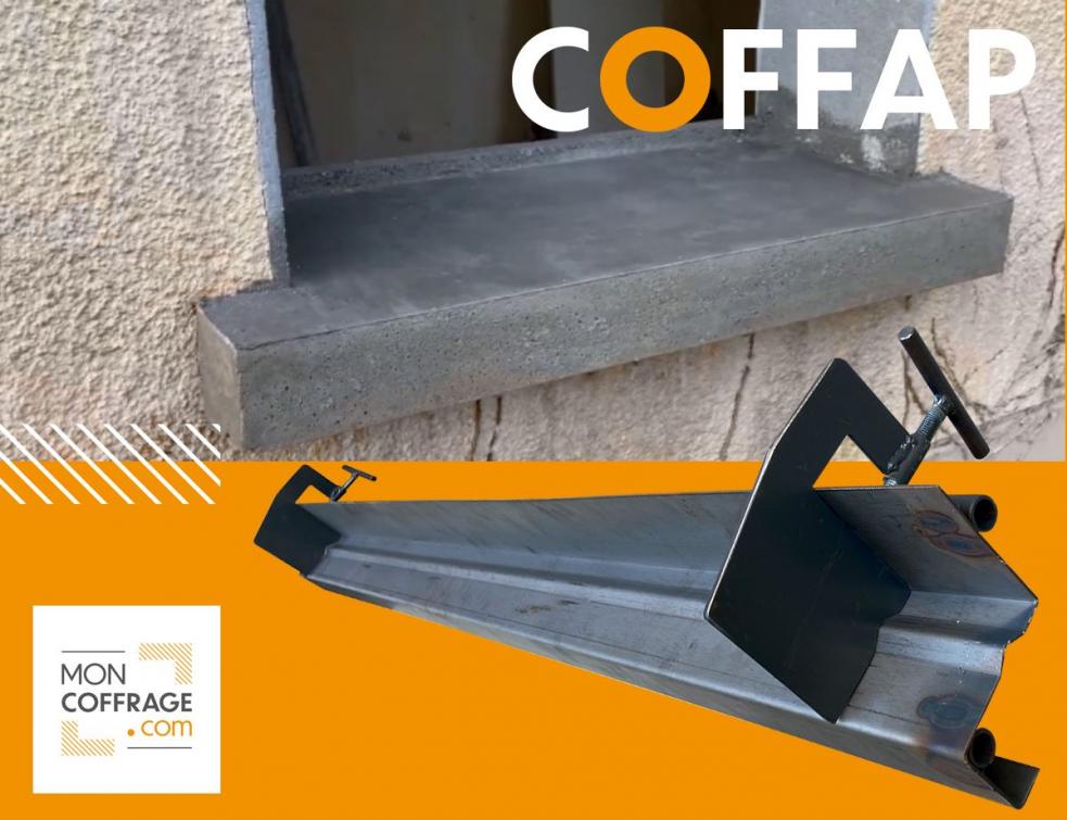 COFFAP : le moule parfait et pratique pour coffrer rapidement un appui de fenêtre en béton