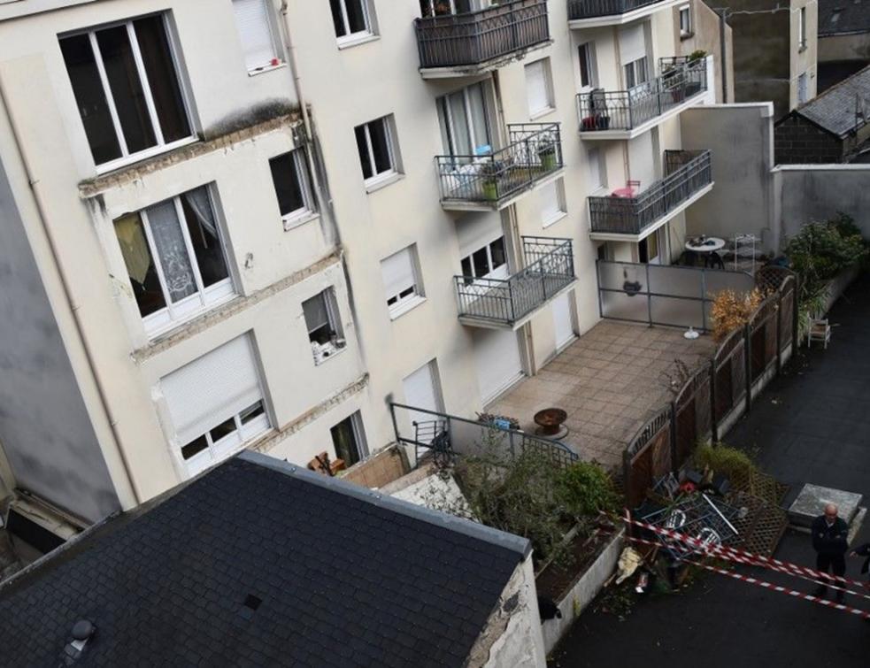 Un balcon s'était effondré du quatrième étage, en 2016 à Angers. L'accident avait fait quatre morts et quatorze blessés. © J-F.Monier / AFP?