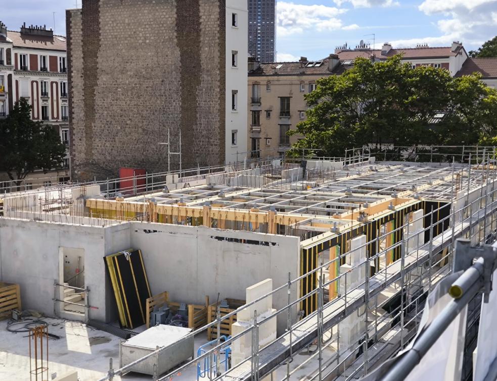 Chantier en cours à Pantin. © PP