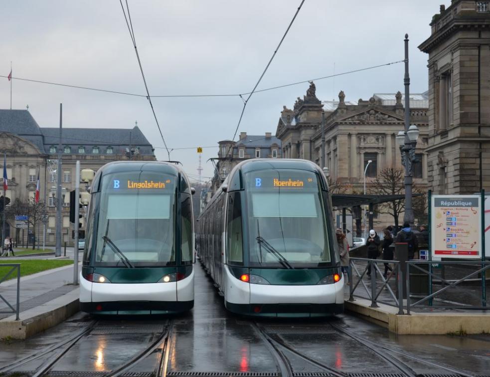 Le réseau de tramway dans l'Eurométropole de Strasbourg. © Florain Fèvre / Wikipédia