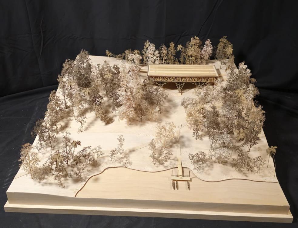 Maquettes, stands, conférences, films sur la construction biosourcée en Guyane