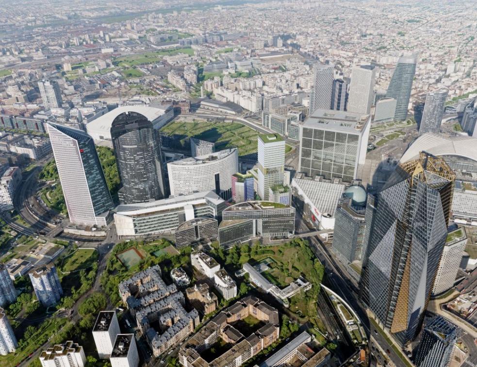 Demi-Lune, le futur quartier de pleine terre, ultra-mixte et bas carbone qui doit incarner le nouveau visage de La Défense. © L'Autre Image / L'AUC