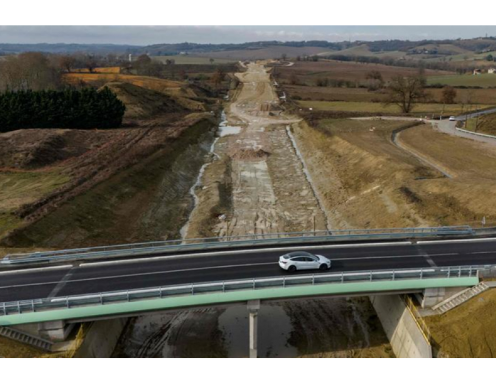 Le chantier suspendu de l'A69. © Ed Jones / AFP