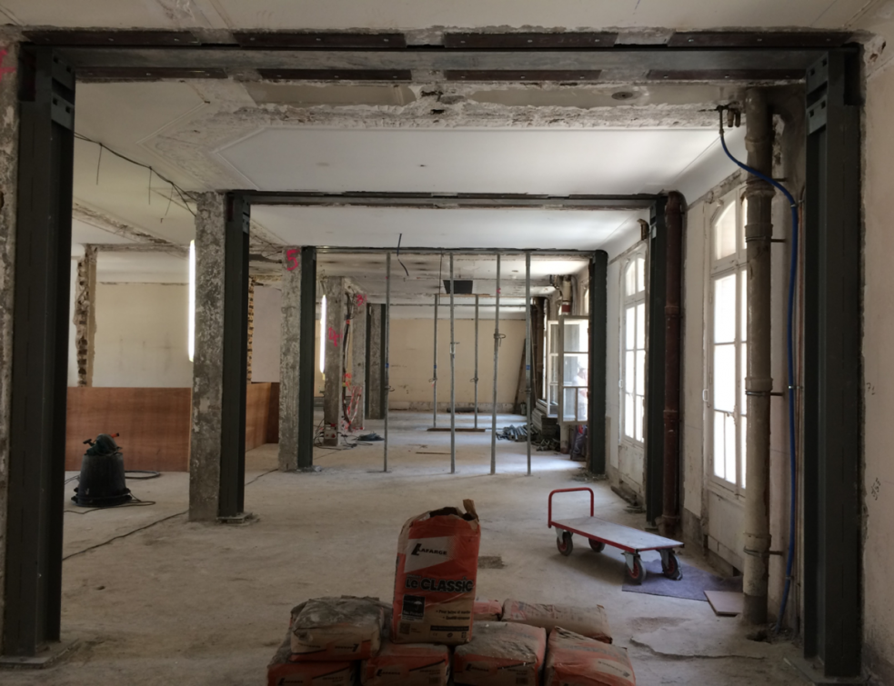 Le renfort des structures en béton à Paris. © TES Technifor