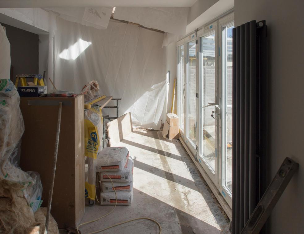 Vue sur extension de maison