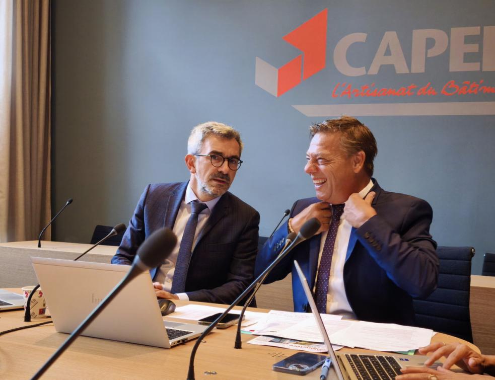 Jean-Christophe Repon à droite, président de la Capeb