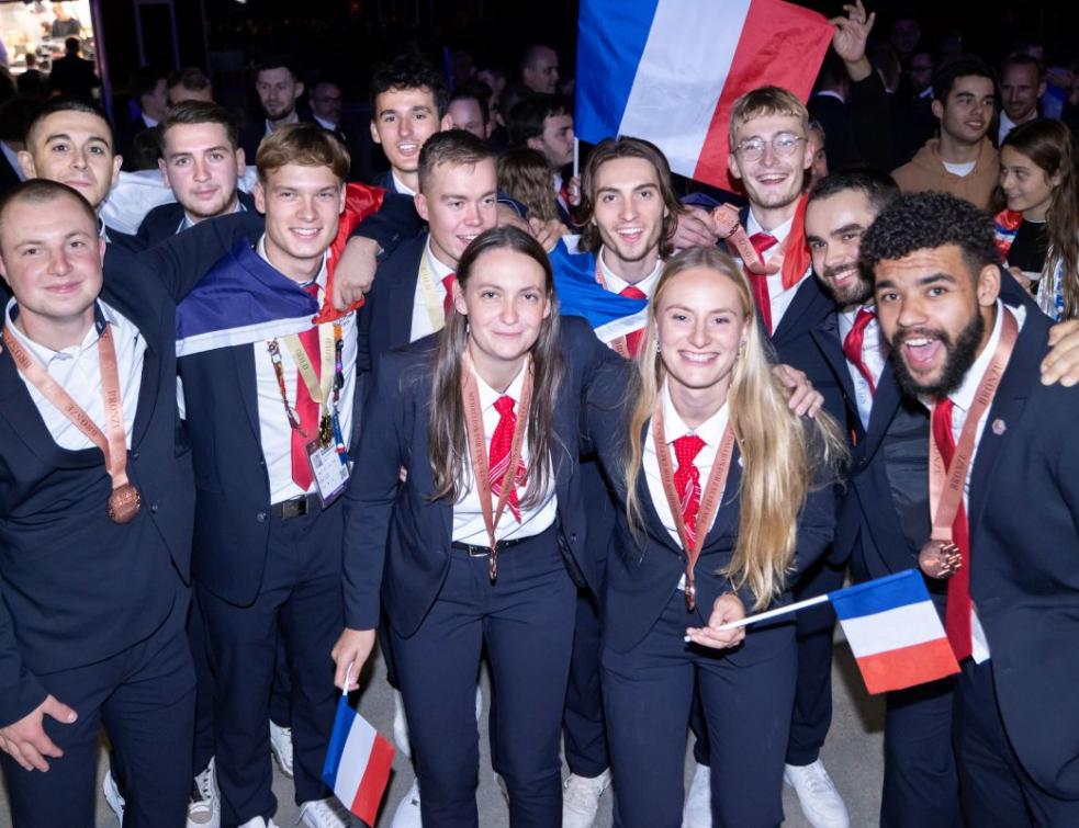 Les champions de l’Équipe de France du pôle BTP - Crédit CCCA-BTP / Vincent Bourdon