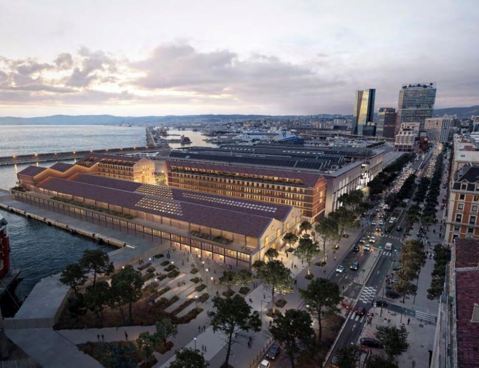 Vue arrière du futur port de Marseille Fos. © Corinne-Vezzoni-et-Associés-by-GolemImages