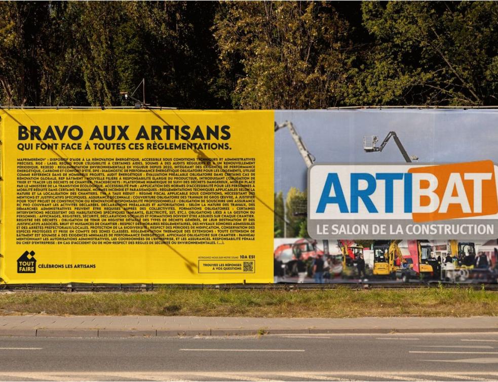 Tout Faire prend le parti des artisans du bâtiment à travers sa campagne 