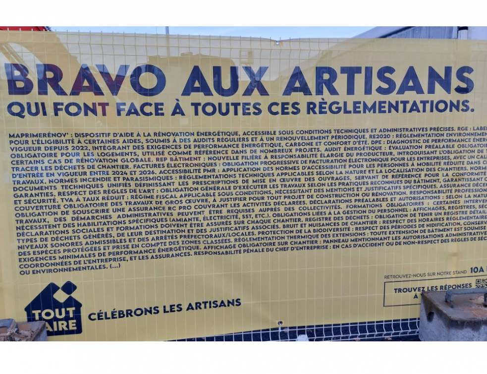 Tout Faire prend le parti des artisans du bâtiment à travers sa campagne 