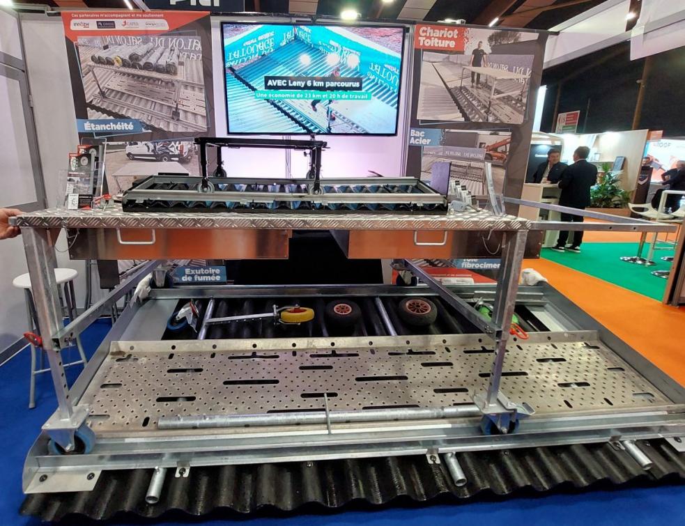 Artibat 2025 : le chariot de manutention Leny. © Laure Pophillat