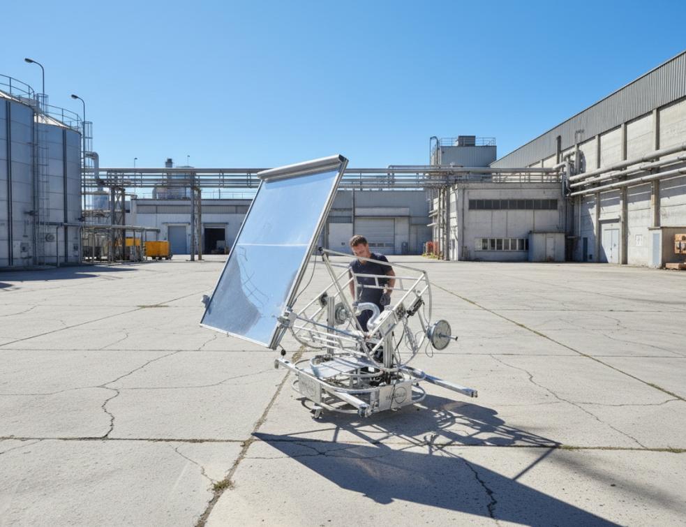 Le sixième prototype de loupe solaire d'Heliosand. ©