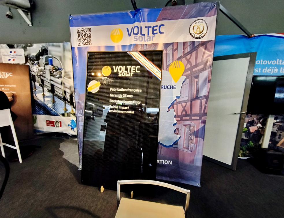 L’un des panneaux photovoltaïques du français Voltec Solar qui bénéficie de la TVA à 5,5 % pour les installations domestiques jusqu’à 9 kWc