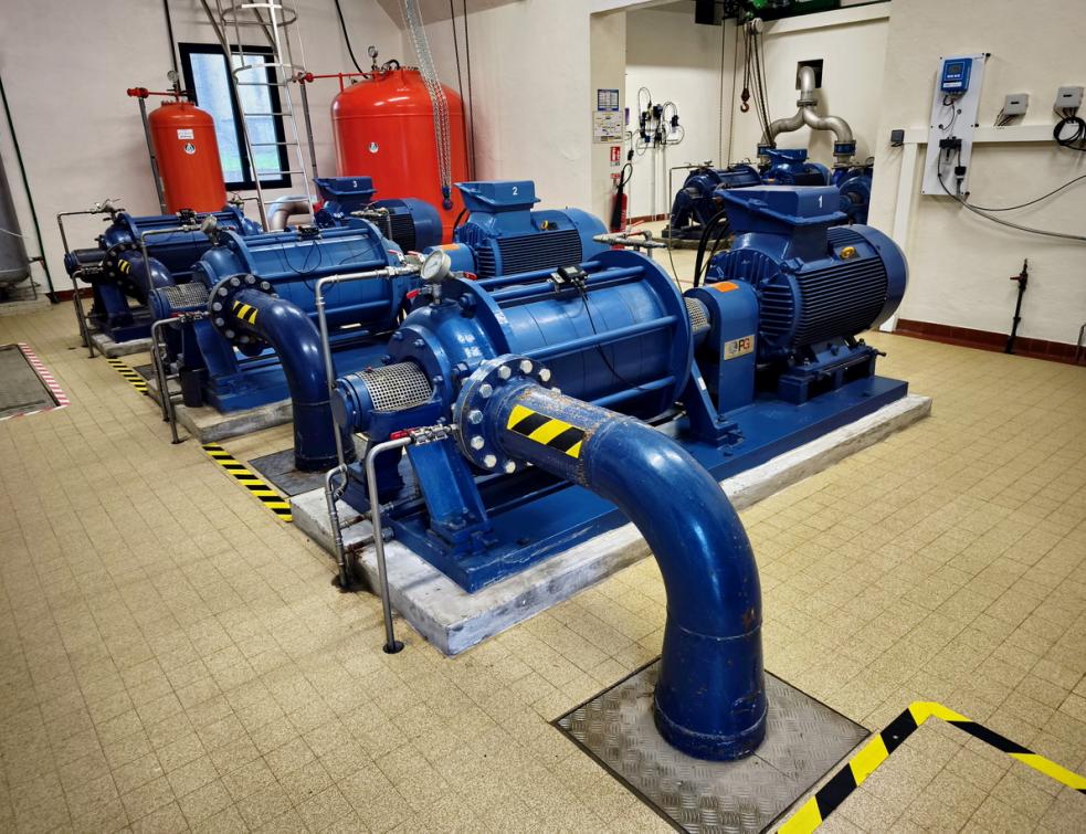 Les installations de pompage des Varras du Syndicat d'Eau du Roumois et du Plateau du Neubourg.