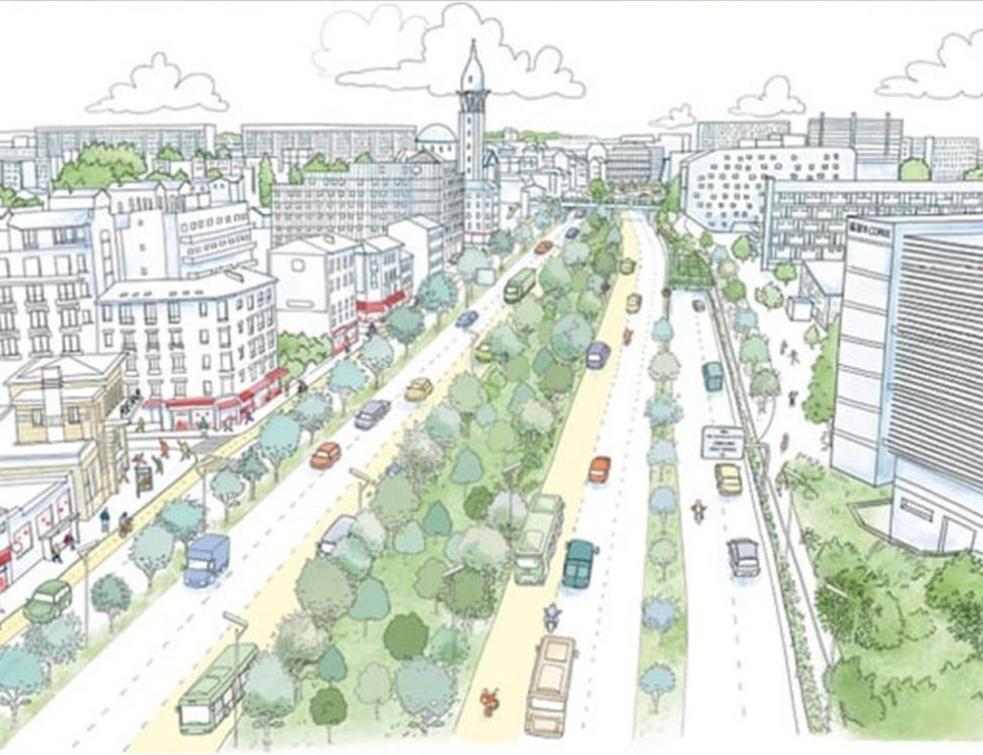 Les écologistes proposent de traverser le périphérique à pied. © Diane Berg / Apur