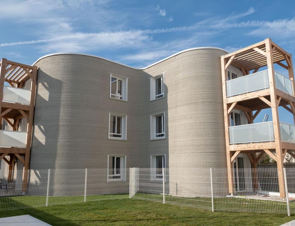 Impression 3D : un immeuble inédit livré en France. © Plurial Novilia