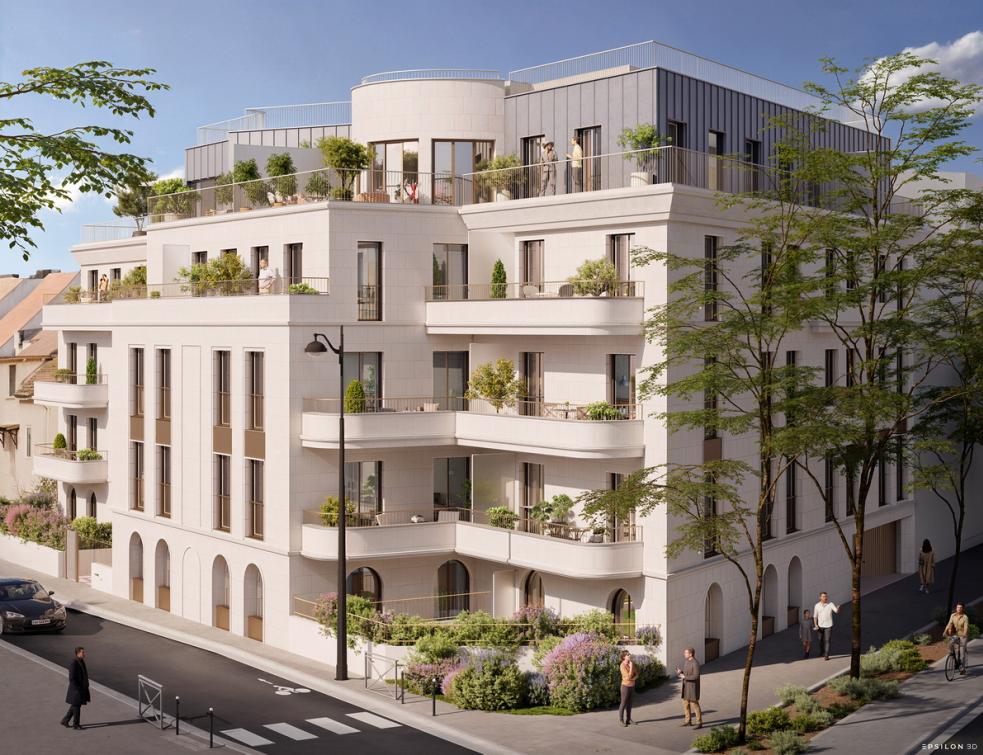 A Anthony, le bâtiment de bureaux transformé en logements par Kareg sera livré en 2028. © Kareg