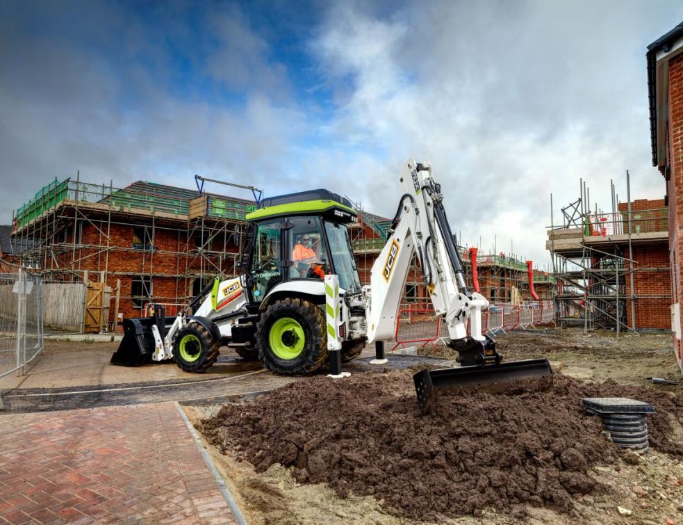 JCB lance sa chargeuse-pelleteuse à hydrogène. ©