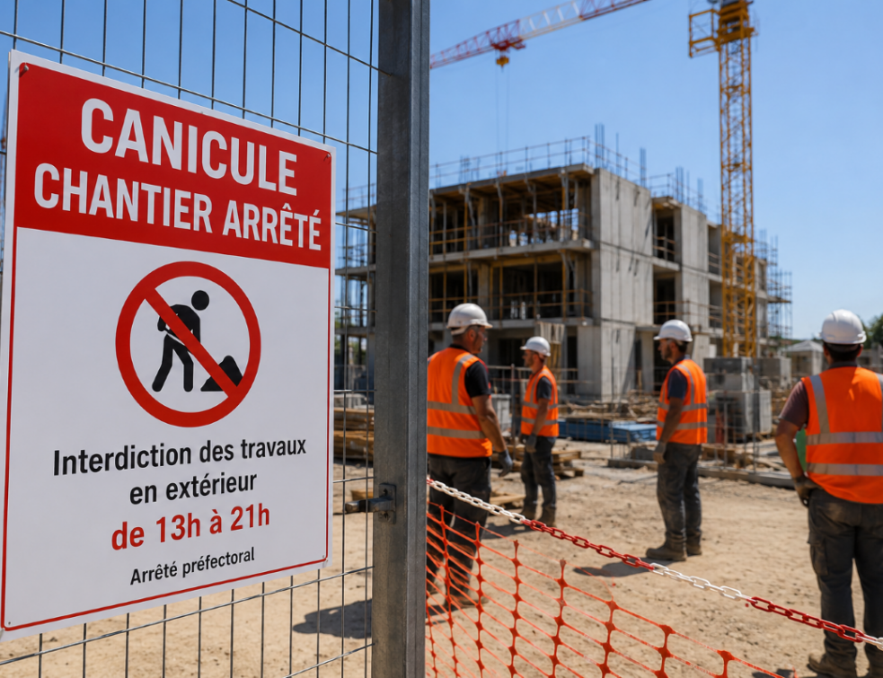 Canicule : les chantiers contraints de s'arrêter l'après-midi